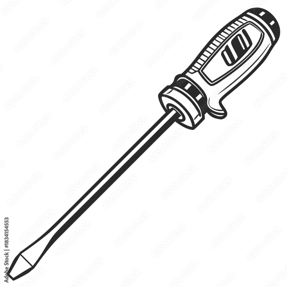 Fototapeta premium screwdriver isolated on white