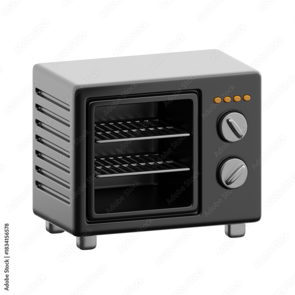 Fototapeta premium Toaster oven 3d illustration