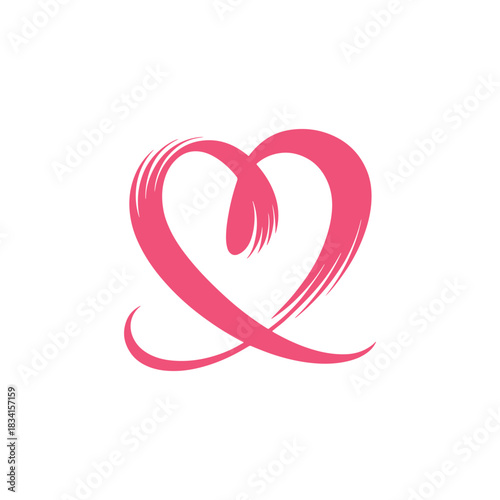 Modern Minimal Love Heart Logo Design