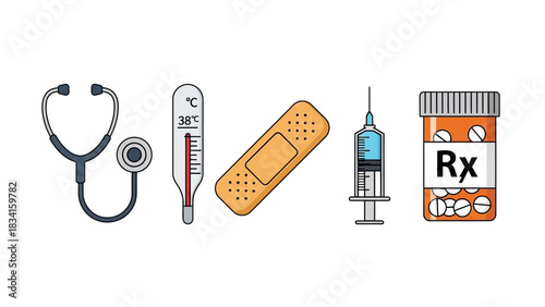 Medical Icons Essential Healthcare Tools and Symbols for Medicine and Wellness Whisk_6213ec3235b2f7a94fb47a0f32138f97dr
