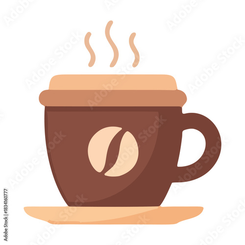 Steaming Coffee Cup Icon