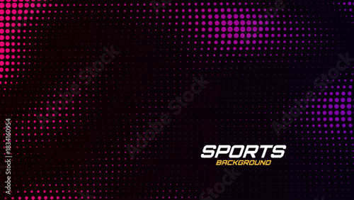Futuristic Sports Background With Dynamic Shapes And Neon Gradient Colors, Perfect For Posters, Events, And Digital Media. Vector Illustration.