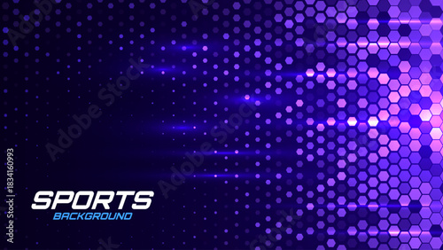 Futuristic Sports Background With Dynamic Shapes And Neon Gradient Colors, Perfect For Posters, Events, And Digital Media. Vector Illustration.