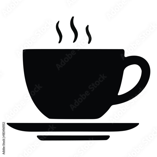 Aromatic Cup of Coffee Silhouette Icon for Food and Beverage Lovers