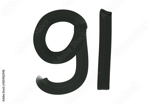 Number Ninety-one, 91 made with Plaster Rake Brush on transparent background, Digit, Black color, Dark-green color, isolated background, Illustration, Typography, Handmade, Set 0-100