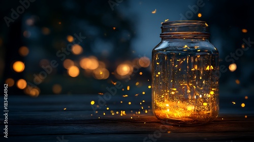 glass of champagne in the night