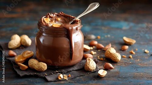 chocolate mousse with almonds