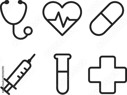 medical icons set 