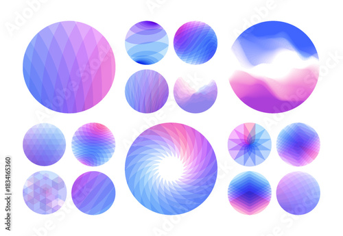 Set of translucent colored spheres. Abstract geometric design. 3D vector illustration for brochure, poster, cover, card, presentation, flyer or banner.