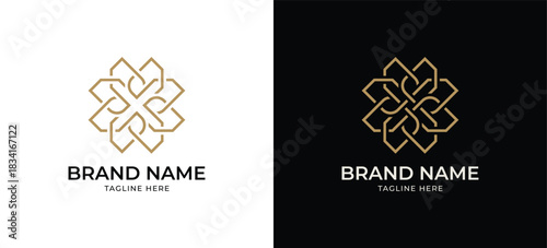 Letter X Floral logo design with Flower line art for beauty spa and eco friendly products, leaves, Cosmetics, Jewelry, Beauty salon, Boutique icon sign symbol illustration template