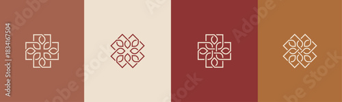 Letter X and Plus Leaf Logo Concept sign icon symbol Element Design. Cross, Medical, Hospital, Clinic, Health Care Logotype illustration template