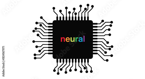 Neural network ai chip technology artificial intelligence concept