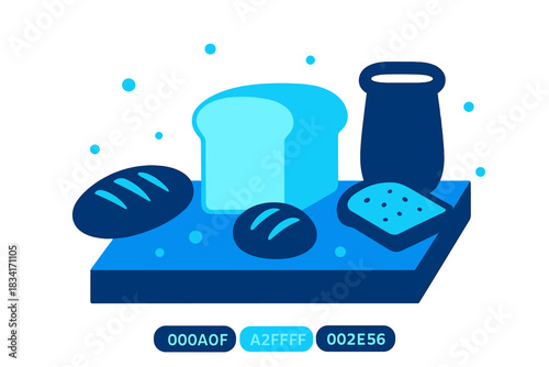 Minimalist Home Bakery. Home Bakery Scene. Flat minimalist vector illustration of a Home Bakery Scene.