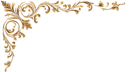 Luxury golden corner border frame isolated on white background elegant gold lines ornament for wedding invitations greeting cards certificates decorative design Stock Illustration white background 