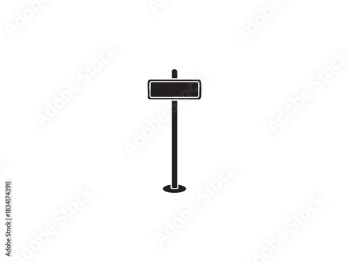 Street Sign Vector Road Directional Navigation Post Blank Destination Information