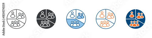 Market Segmentation Icon Set Multiple Style Collection 