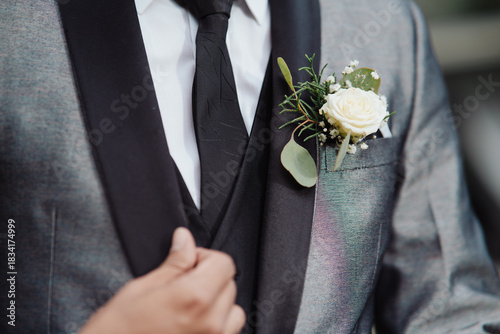 MAN IN A WEDDING SUIT