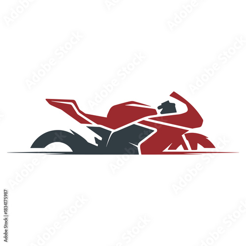 Modern Minimal Motorcycle Logo Design