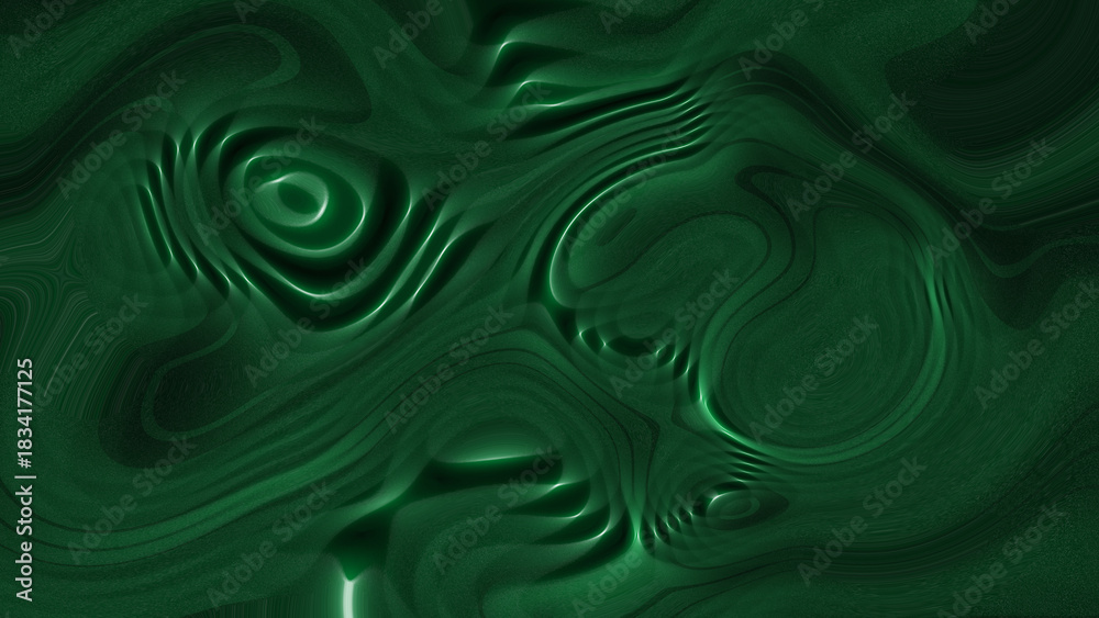 Obraz premium Malachite green, mineral wavy pattern, abstract background.