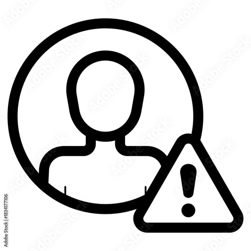 user account warning problem icon