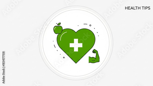 Health wellness tips for healthy lifestyle and nutrition with diet and fitness for medical advice guide