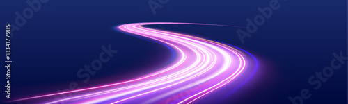 Spiral neon trails rotate dynamically over dark backgrounds. Bright highlights pulse with kinetic energy. Ideal for sci-fi, magical, or cyber visuals.