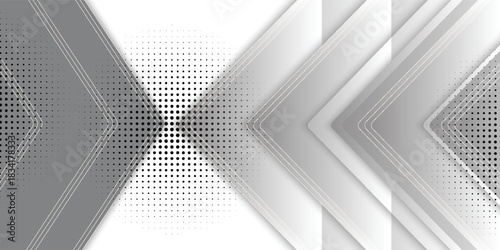 Dotted gradient vector illustration, white and black halftone background, abstract.