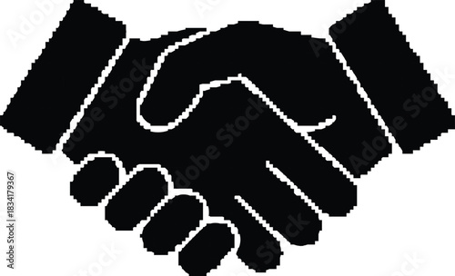 Business handshake partnership agreement icon vector symbol graphic