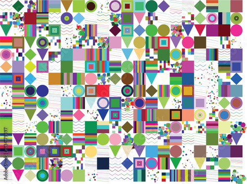 Modern abstract geometric seamless pattern background texture design element. isolated PNG with Transparent Background