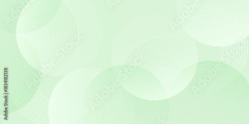 Minimalist abstract soft Abstract Background in Gradient green and white Tones with Circles simple abstract modern