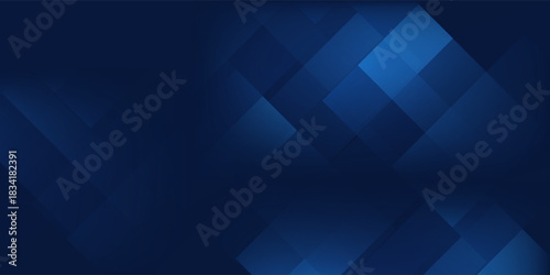 Modern dark navy blue silver abstract pattern background. Geometric shape. Line triangle angle fold polygon modern abstract