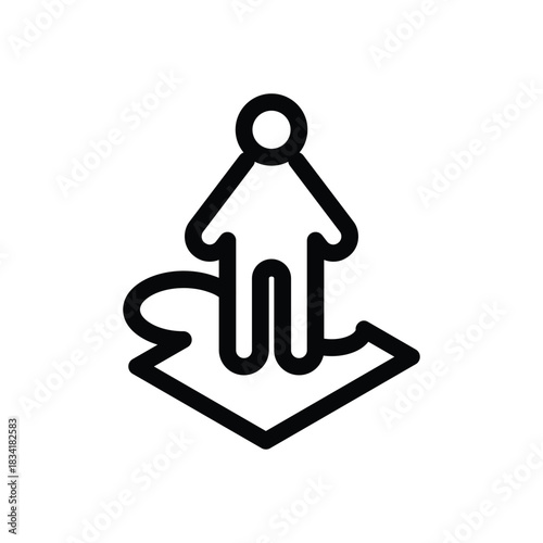 human resource outline icon vector design good for web or mobile app