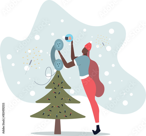 Telephone call expert to generate lead or sales, success telemarketing tell promotion to prospect or client concept,life and employment of people.