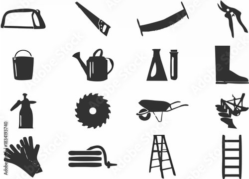 Gardening tools collection.eps