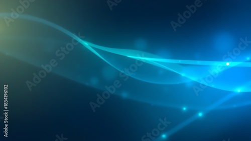 Futuristic abstract patterns in blue and green hues with a soft gradient effect.