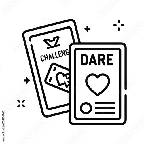 Challenge and Dare Game Cards Icon