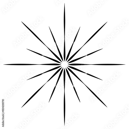 black and white star