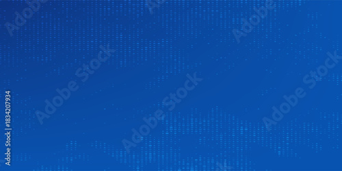 Blue pixel background. Abstract digital pattern with square elements grid. Futuristic dotted mesh with gradient effect. Geometric minimal digital design. Modern vector illustration.