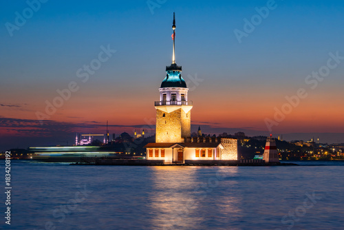 Photography New Maiden's Tower Reflections Photo,  Classical Istanbul Bosphorus Silhouettes