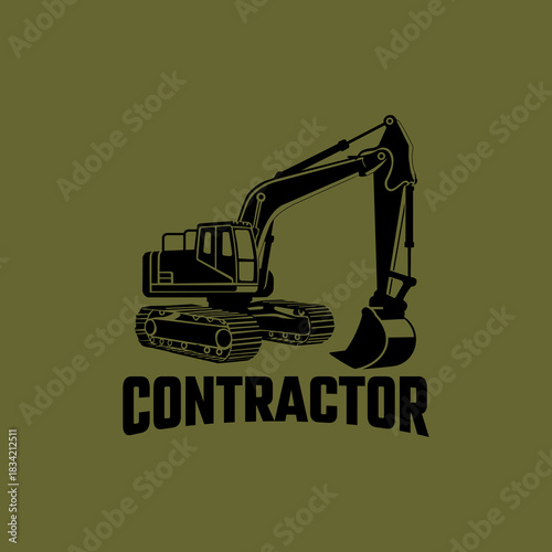 excavator logo design, excavation, contractor, project, vector, construction, heavy equipment, equipment, logo, vehicle, design, machinery, industrial, machine, loader, bulldozer, business