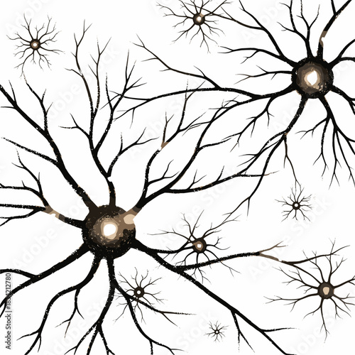 Glowing neural network resembling cosmic web in abstract design  