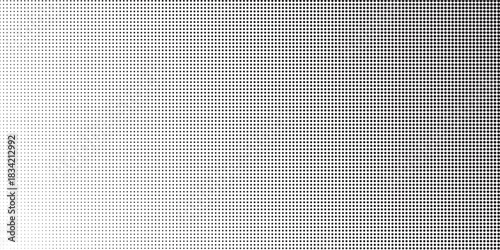 Grunge halftone gradient background. Faded grit noise texture. White and black sand wallpaper. Retro pixelated backdrop. Anime or manga style comic overlay.