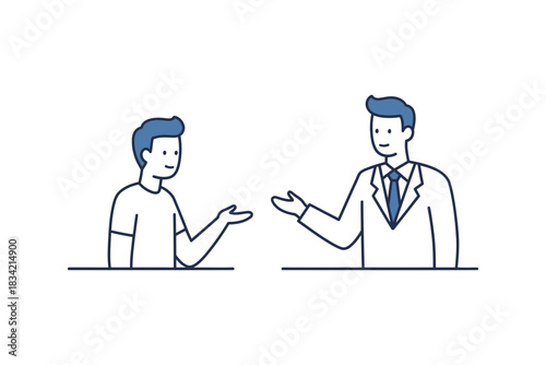 Two Men in Discussion, Professional and Client Consultation