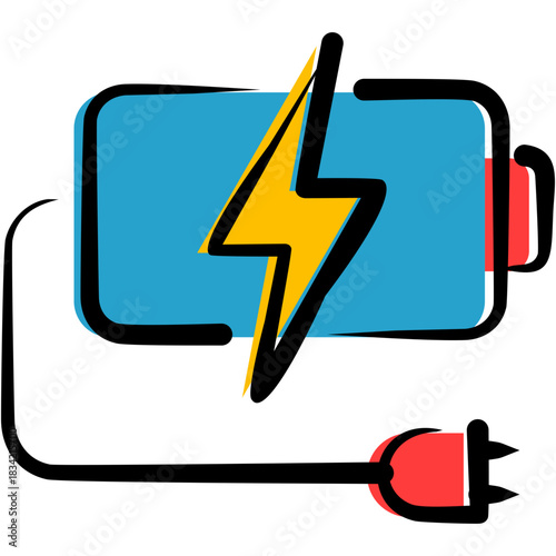 Charged Hand Drawn Color icon