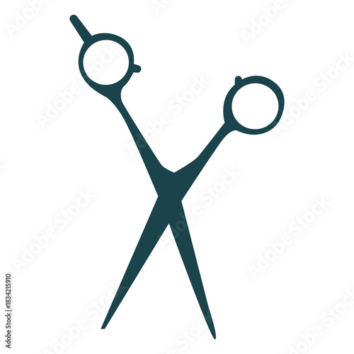 Hair cutting scissors silhouette
