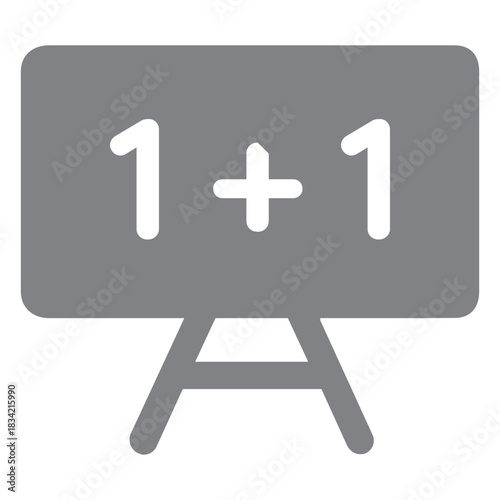 Math blackboard flat icon