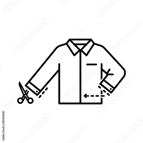 Shirt Alteration and Tailoring Service Line Icon