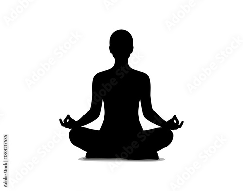 silhouette of a yoga