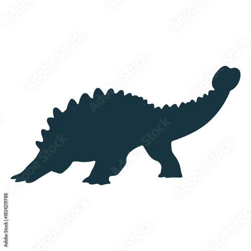 Ankylosaurus dinosaur silhouette