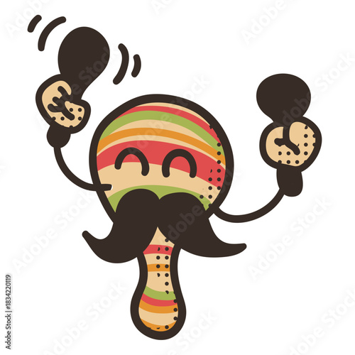 Cinco de mayo maraca character